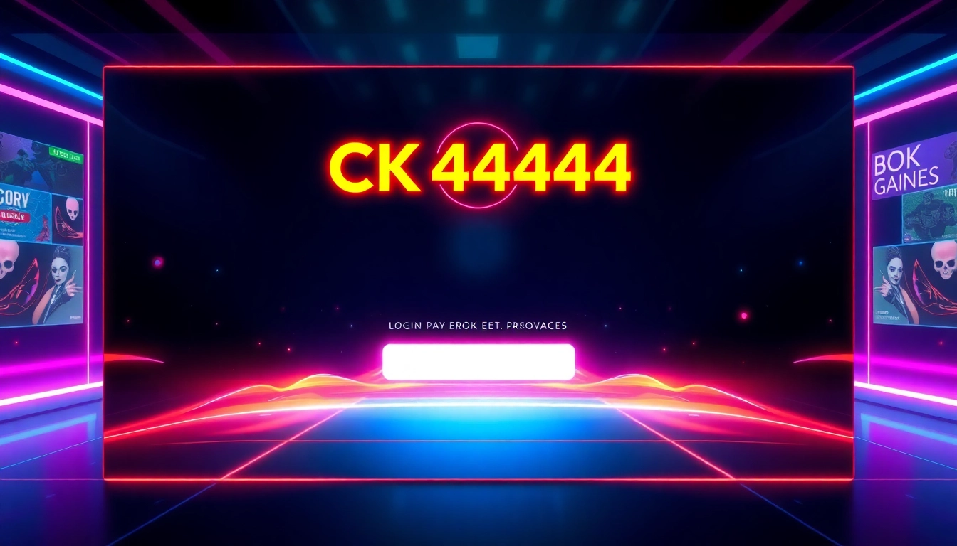 Clickable ck4444 com login button on a secure gaming platform with vibrant visuals and easy navigation, encouraging user access.