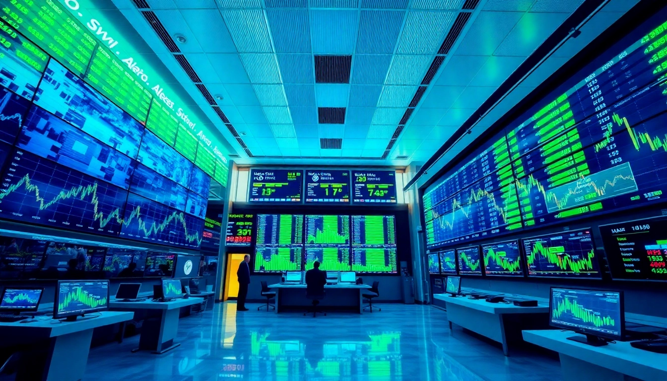 Professional analyst analyzing live stock market news for financial insights and market trends