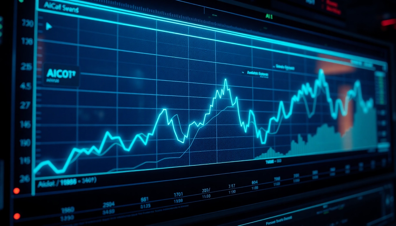 Aicoin digital chart illustrating cryptocurrency trading data and AI-driven analytics for investors